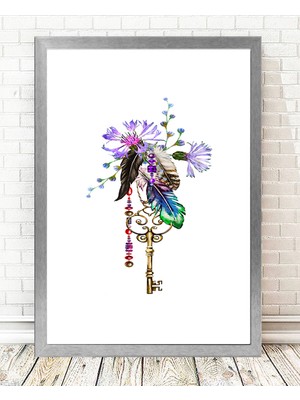 Tablo center Gümüş Çerçeveli Tablo - 24x29cm