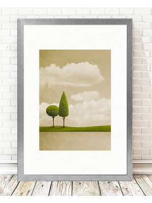 Tablo center Gümüş Çerçeveli Tablo - 24x29cm