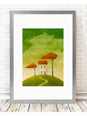 Tablo center Gümüş Çerçeveli Tablo - 24x29cm