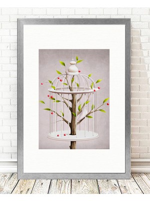 Tablo center Gümüş Çerçeveli Tablo - 24x29cm