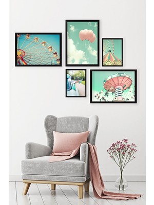 Tablo Center 5 Parçalı Çerçeveli Tablo Set
