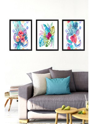 Tablo Center 3 Parçalı Çerçeveli Tablo Set