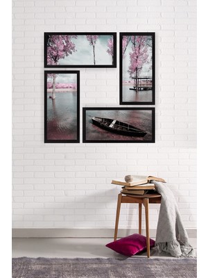Tablo Center 4 Parçalı Çerçeveli Tablo Set