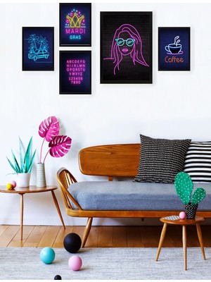 Tablo Center 5 Parçalı Çerçeveli Tablo Set