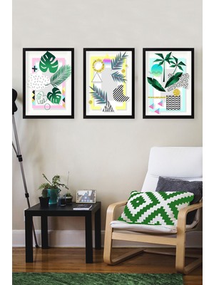 Tablo Center 3 Parçalı Çerçeveli Tablo Set