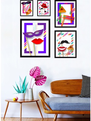 Tablo Center 5 Parçalı Çerçeveli Tablo Set