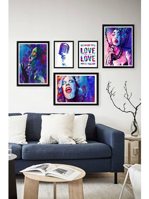 Tablo Center 5 Parçalı Çerçeveli Tablo Set