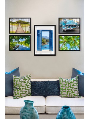 Tablo Center 5 Parçalı Çerçeveli Tablo Set