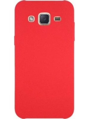 Jopus Samsung Galaxy Grand Prime Mat Premium Silikon Kılıf - Kırmızı + Nano Ekran Koruyucu