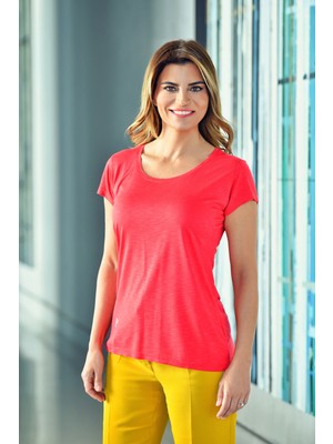 Fit21 Basic Kısa Kollu T-Shirt Coral