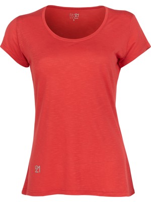 Fit21 Basic Kısa Kollu T-Shirt Coral