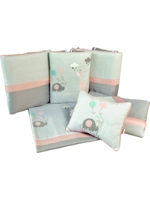 Pudradecor Safari Bebek Uyku Seti / Pembe Gri