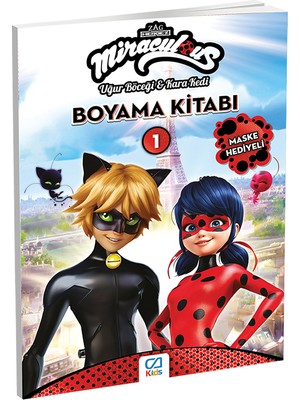 Miraculous Uğur Böceği ile Kara Kedi Boyama Kitabı 1