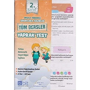 Bulut Eğitim ve Kültür Yayınları Eğitim 2. Sınıf Tüm Dersler Yaprak Test