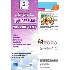 Bulut Eğitim ve Kültür Yayınları Eğitim 5. Sınıf Tüm Dersler Yaprak Test