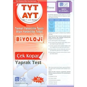 Bulut Eğitim ve Kültür Yayınları Eğitim TYT AYT Biyoloji Çek Kopar Yaprak Test