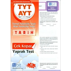 Bulut Eğitim ve Kültür Yayınları Eğitim TYT AYT Tarih Çek Kopar Yaprak Test