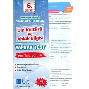 Bulut Eğitim ve Kültür Yayınları Eğitim 6. Sınıf Din Kültürü Ve Ahlak Bilgisi Yaprak Test
