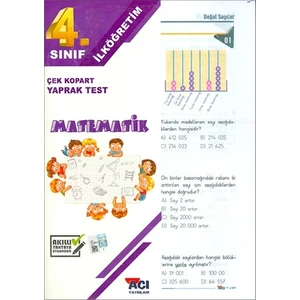 Açı Yayınları 4. Sınıf Matematik Çek Kopart Yaprak Test