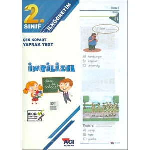 Açı Yayınları 2. Sınıf İngilizce Çek Kopart Yaprak Test