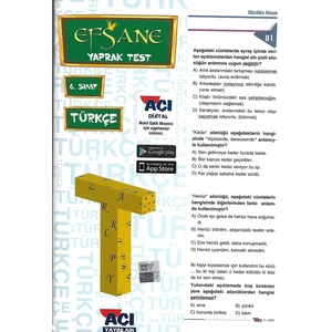 Açı Yayınları 6. Sınıf Türkçe Çek Kopart Yaprak Test