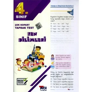 Açı Yayınları 4. Sınıf Fen Bilimleri Çek Kopart Yaptak Test