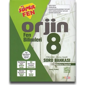 Gama Yayınları Orjin 8. Sınıf Fen Bilimleri Konu Özetli Soru Bankası