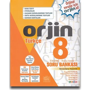 Gama Yayınları Orjin 8. Sınıf Türkçe Konu Özetli Soru Bankası