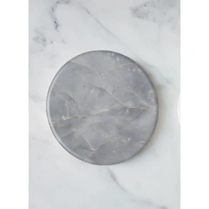 İmmature Design Gri Mermer Yuvarlak 6'lı Bardak Altlığı