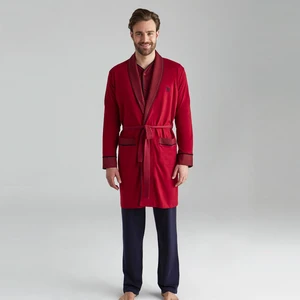 U.S. Polo Assn. Erkek Damat Çeyiz Pijama Takımı Robdöşambır Bordo 12001