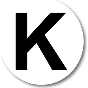 K Harfi Sticker Etiket 5 x 5 cm