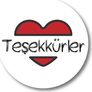 Teşekkürler Sticker Etiket 3 x 3 cm 20li