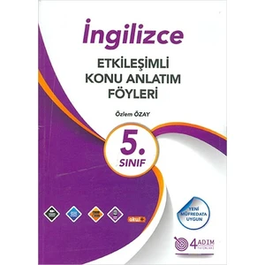 4 Adım Yayınları 4 Adım 5. Sınıf İngilizce Etkileşimli Konu Anlatım Föyleri