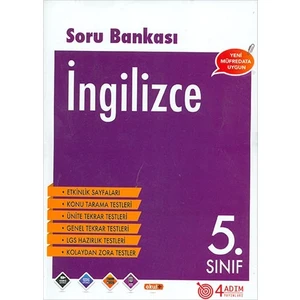 4 Adım Yayınları 4 Adım 5. Sınıf İngilizce Soru Bankası