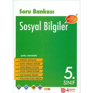 4 Adım Yayınları 4 Adım 5. Sınıf Sosyal Bilgiler Soru Bankası