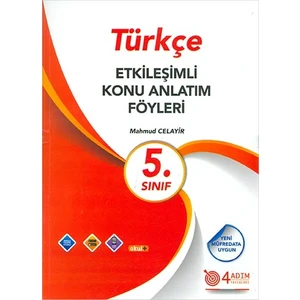 4 Adım Yayınları 4 Adım 5. Sınıf Türkçe Etkileşimli Konu Anlatım Föyleri