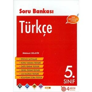 4 Adım Yayınları 4 Adım 5. Sınıf Türkçe Soru Bankası