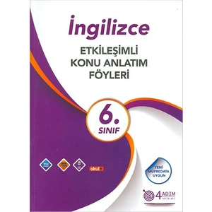4 Adım Yayınları 4 Adım 6. Sınıf İngilizce Etkileşimli Konu Anlatım Föyleri
