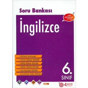 4 Adım Yayınları 4 Adım 6. Sınıf İngilizce Soru Bankası