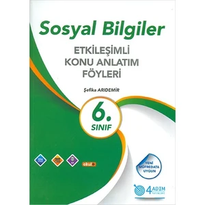 4 Adım Yayınları 4 Adım 6. Sınıf Sosyal Bilgiler Etkileşimli Konu Anlatım Föyleri