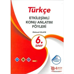 4 Adım Yayınları 4 Adım 6. Sınıf Türkçe Etkileşimli Konu Anlatım Föyleri