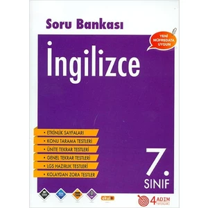 4 Adım Yayınları 4 Adım 7. Sınıf İngilizce Soru Bankası