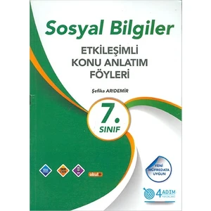 4 Adım Yayınları 4 Adım 7. Sınıf Sosyal Bilgiler Etkileşimli Konu Anlatım Föyleri