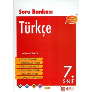 4 Adım Yayınları 4 Adım 7. Sınıf Türkçe Soru Bankası