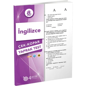 4 Adım Yayınları 4 Adım 8. Sınıf İngilizce Çek Kopar Yaprak Test