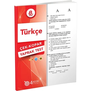 4 Adım Yayınları 4 Adım 8. Sınıf Türkçe Çek Kopar Yaprak Test