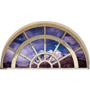 Pencere Dağ Manzarası Kar Duvar Sticker