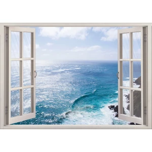 Pencere Deniz Manzarası Duvar Sticker