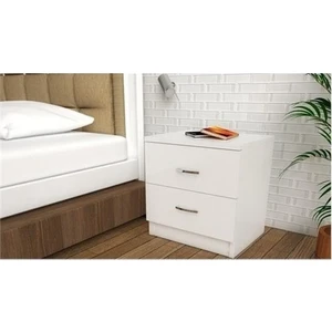 BMdekor Komodin Star Ayaksız 2 Çekmece Beyaz