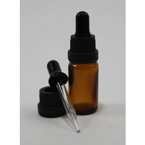 Cam Amberli 20 ml Kırılır Kapak Şişe İnce Cam Damlalıklı 10 Adet